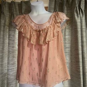 Rebecca Taylor sleeveless chiffon blouse size 12